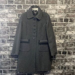 Next Direct black wool polka dot long jacket